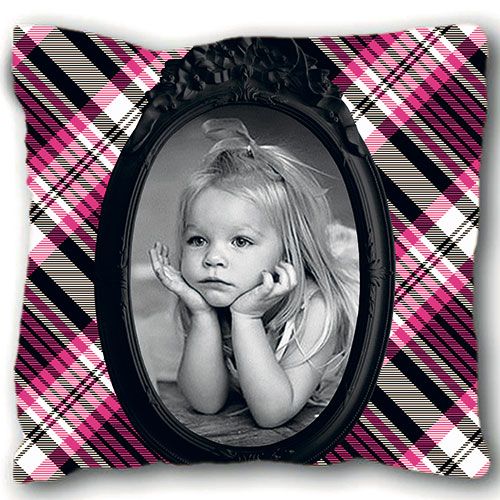 Monster doll small white cushion with PERSONALIZED PICTURE