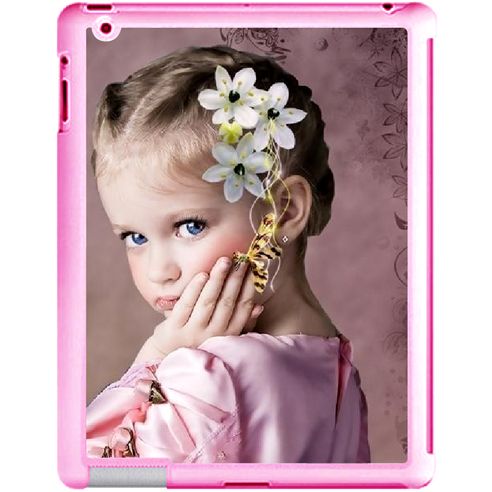 iPad 2 pink shell with PERSONALIZED PICTURE