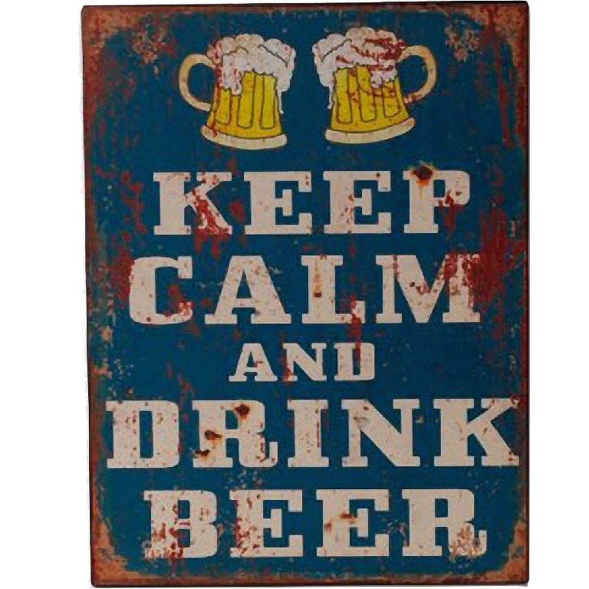 Keep Calm and Drink Beer metal plate Deco