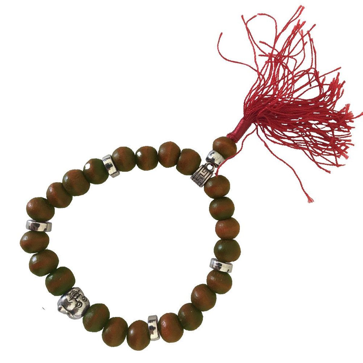 Buddhist Bracelet wooden beads - Brown