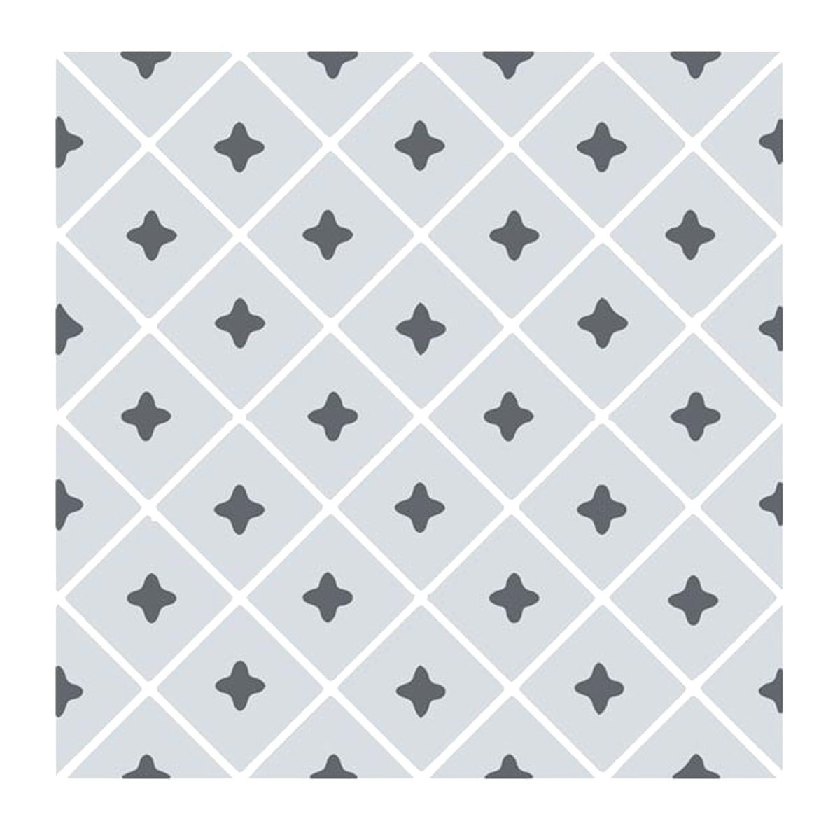 6 Cement tile stickers 15 x 15 cm - Gray