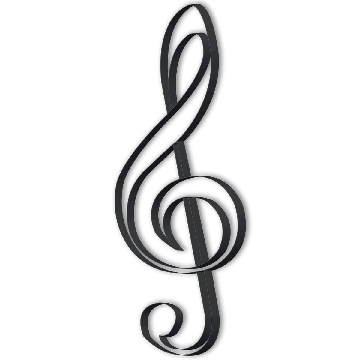 Decorative treble clef to attach to the wall