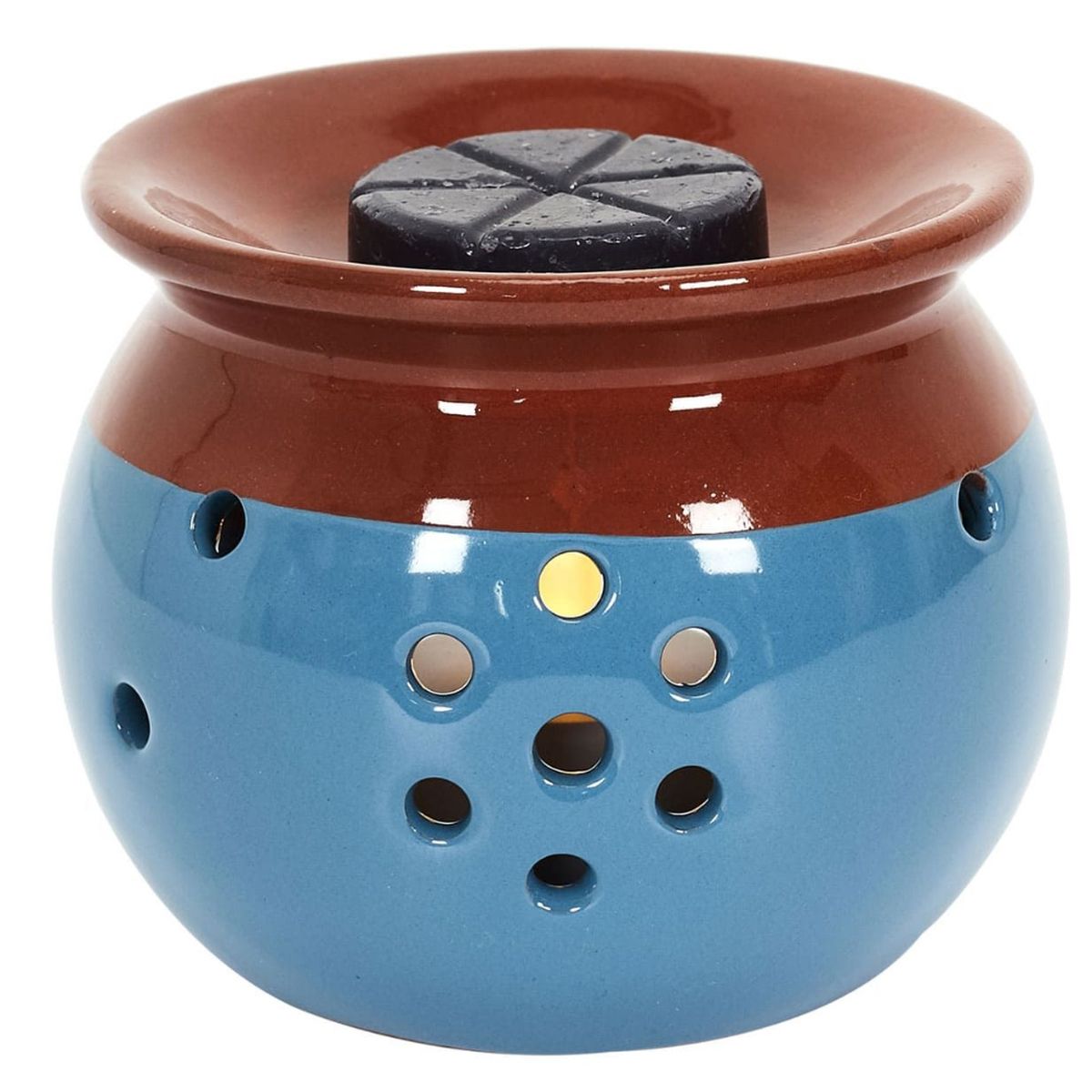 Blue and Brown Two-Tone Fragrance Burner
