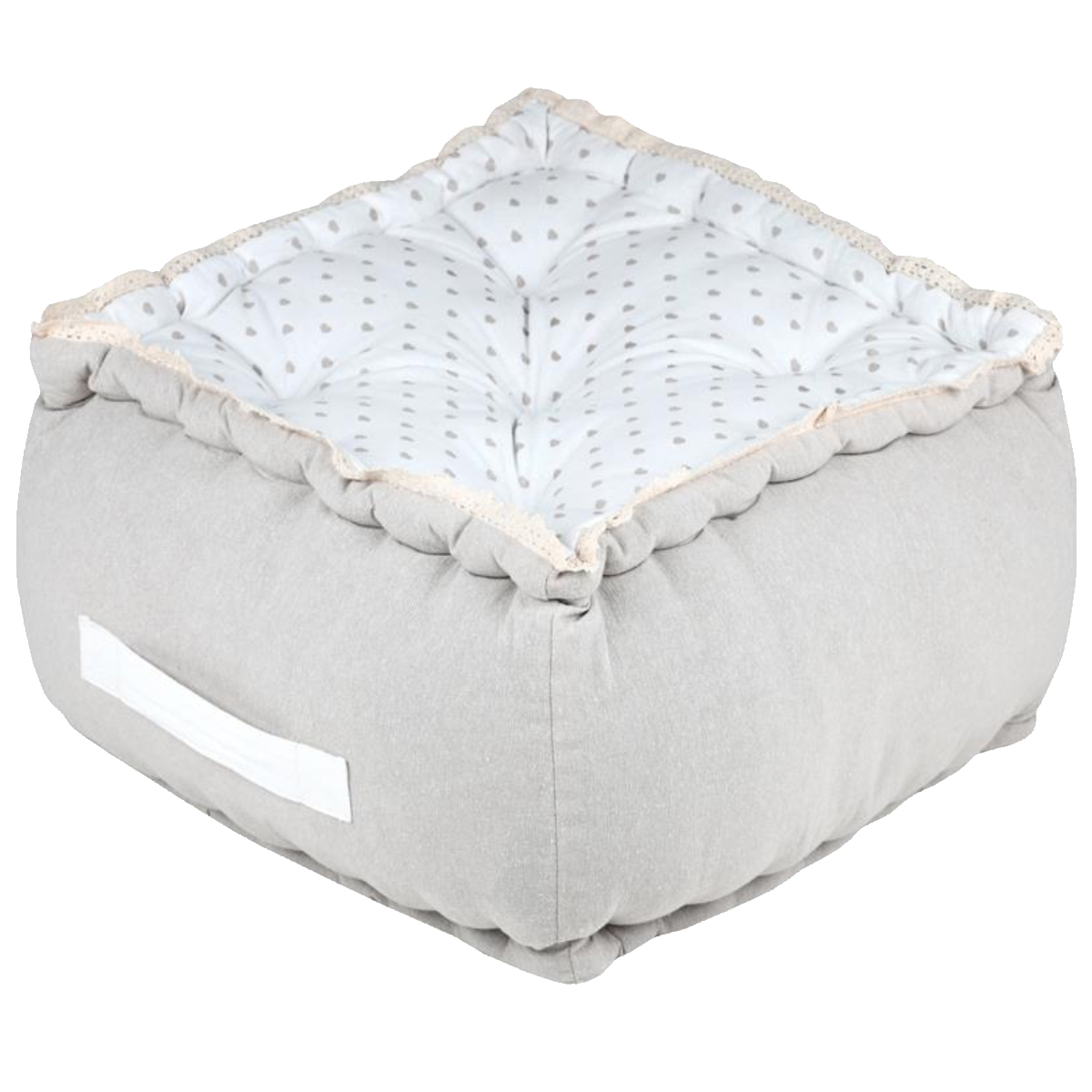 Cotton Floor Cushion 40 x 40 x 25 cm - Bérénice