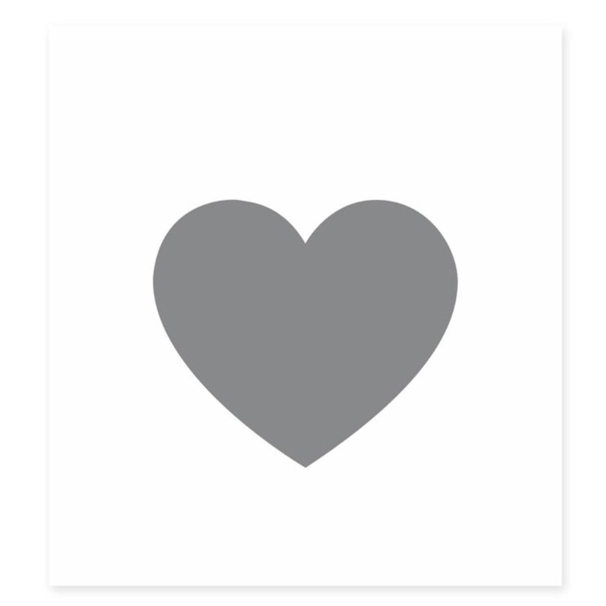 Heart sticker for personalized wall decoration - Gray