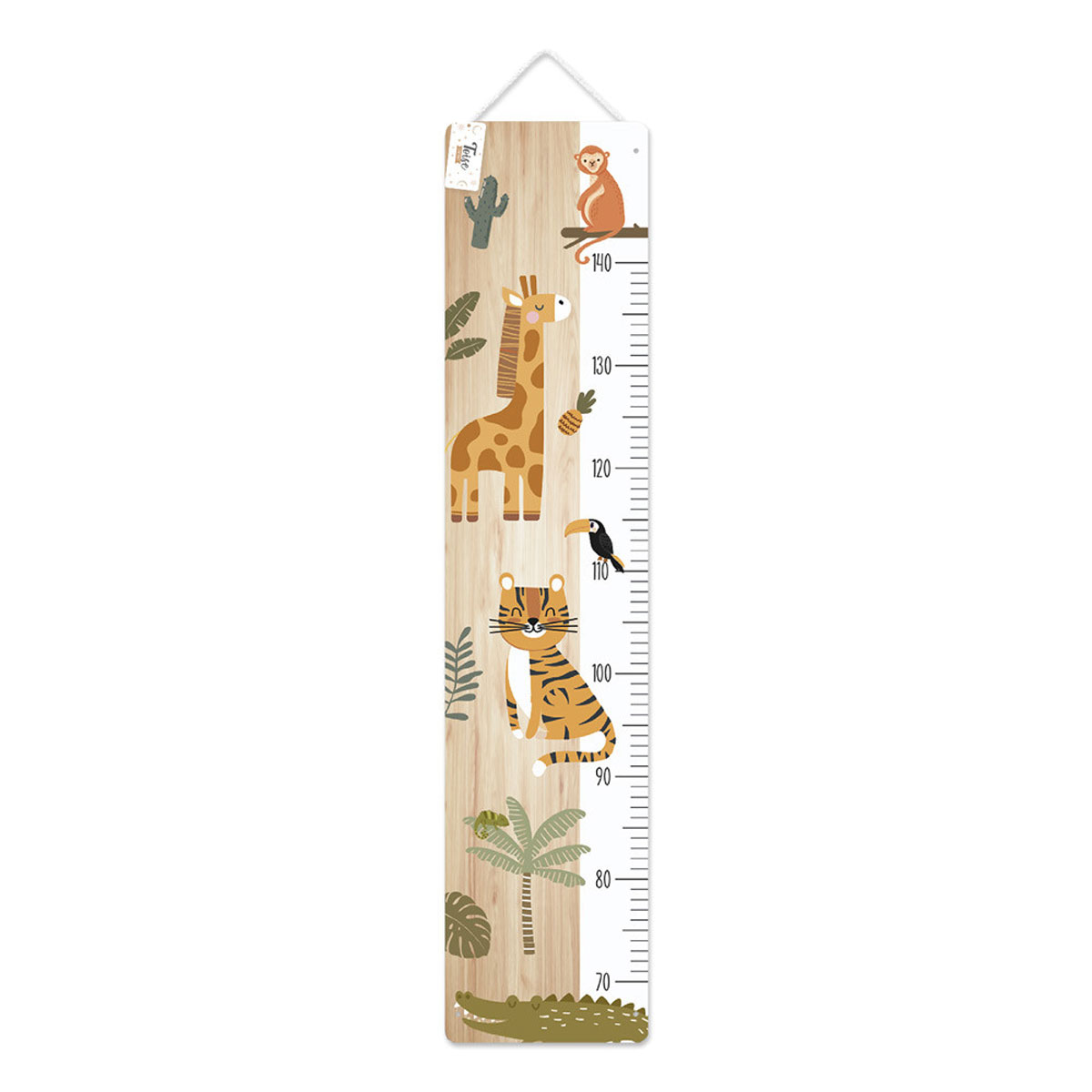 Height chart for children's room jungle