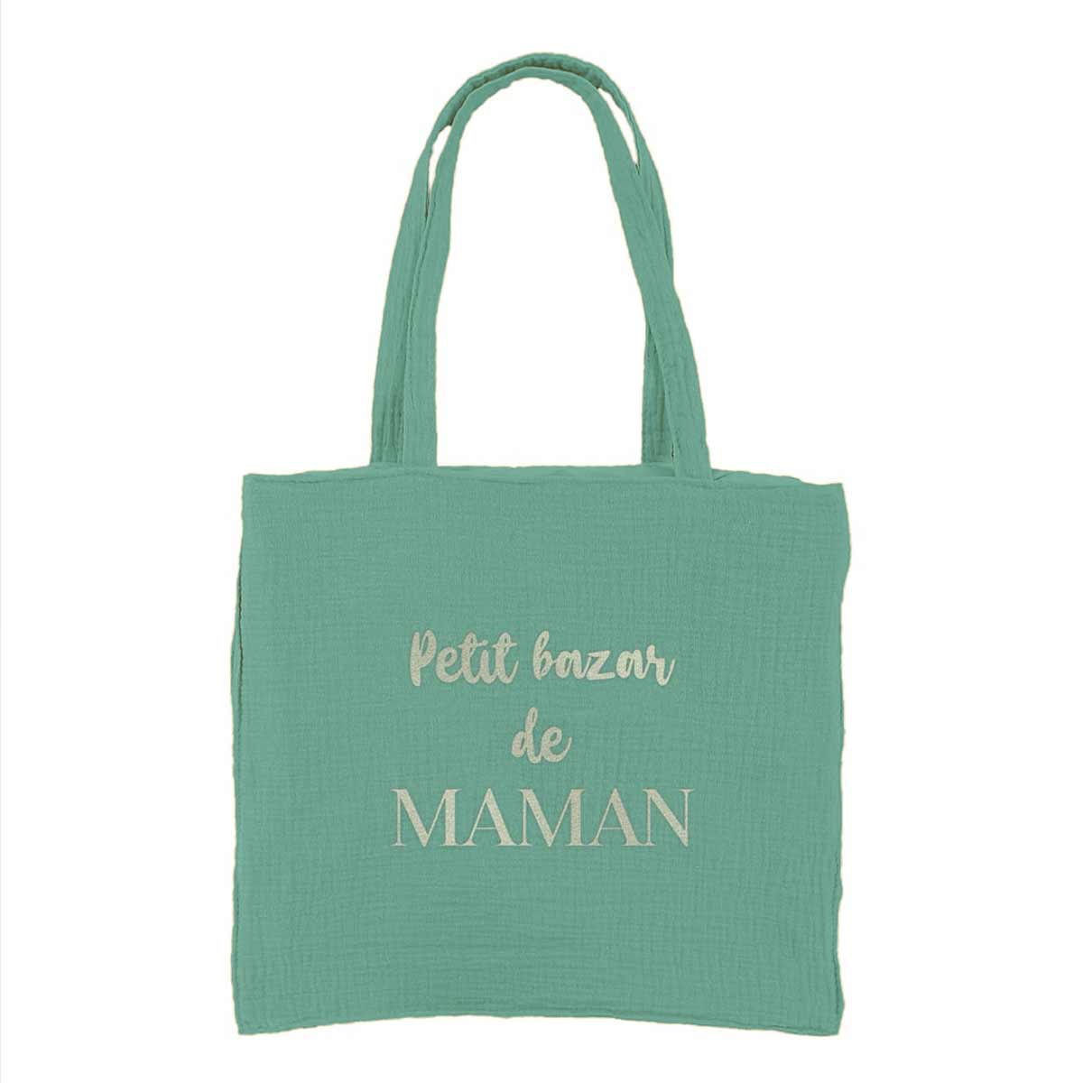 Shopping bag Petit bazaar de Maman blue-green