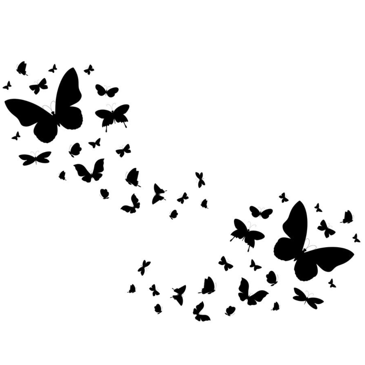 Wall decoration sticker Flight of Butterflies