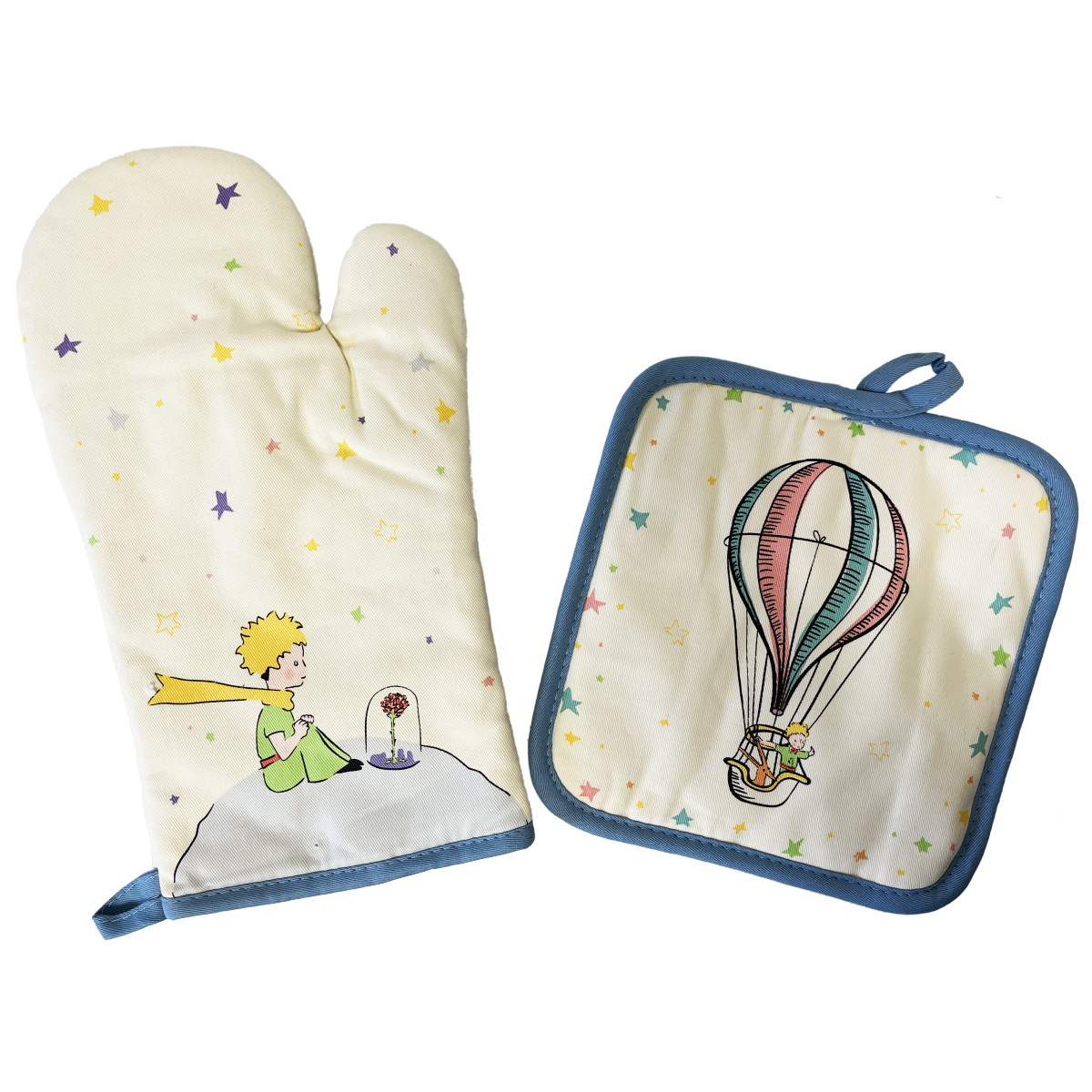 Cotton glove and pot holder The Little Prince by St Exupéry