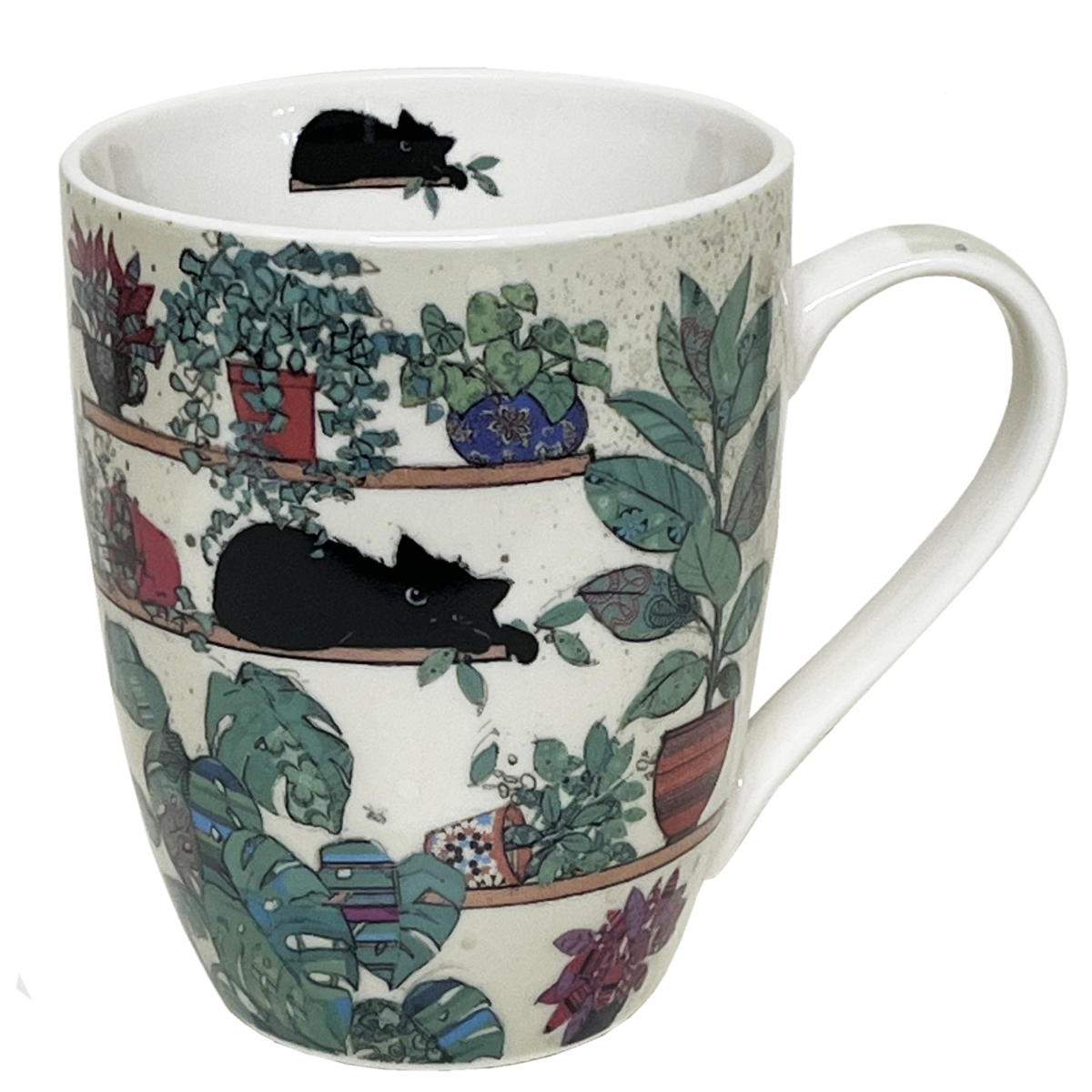 Kitten in Plants porcelain cup - kiub collection