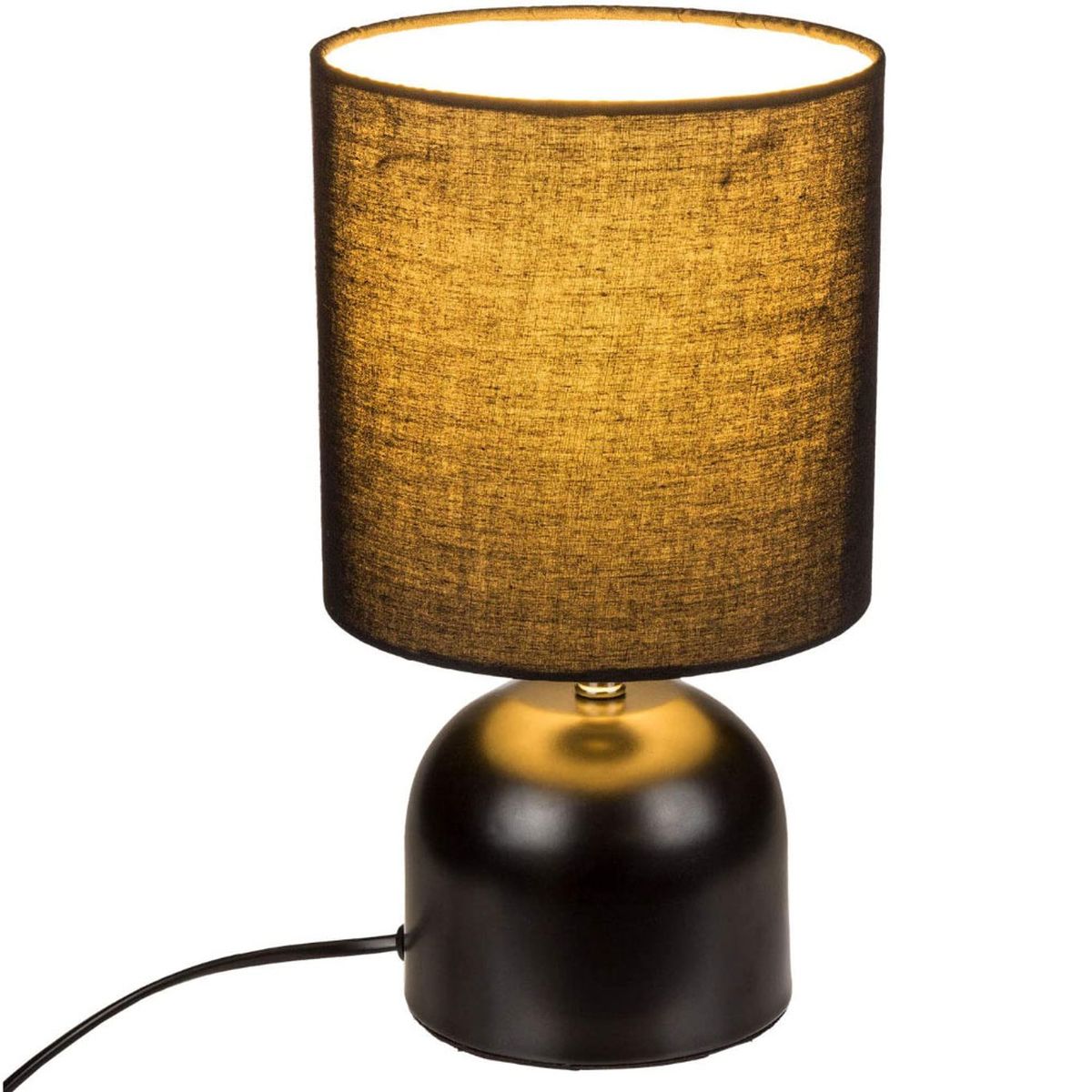 Black metal table lamp