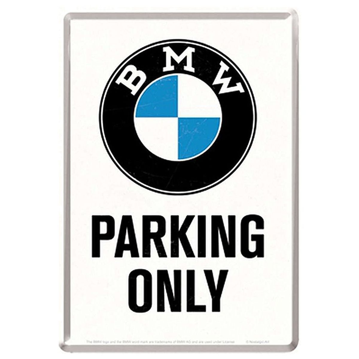 BMW Parking Only small metal plate