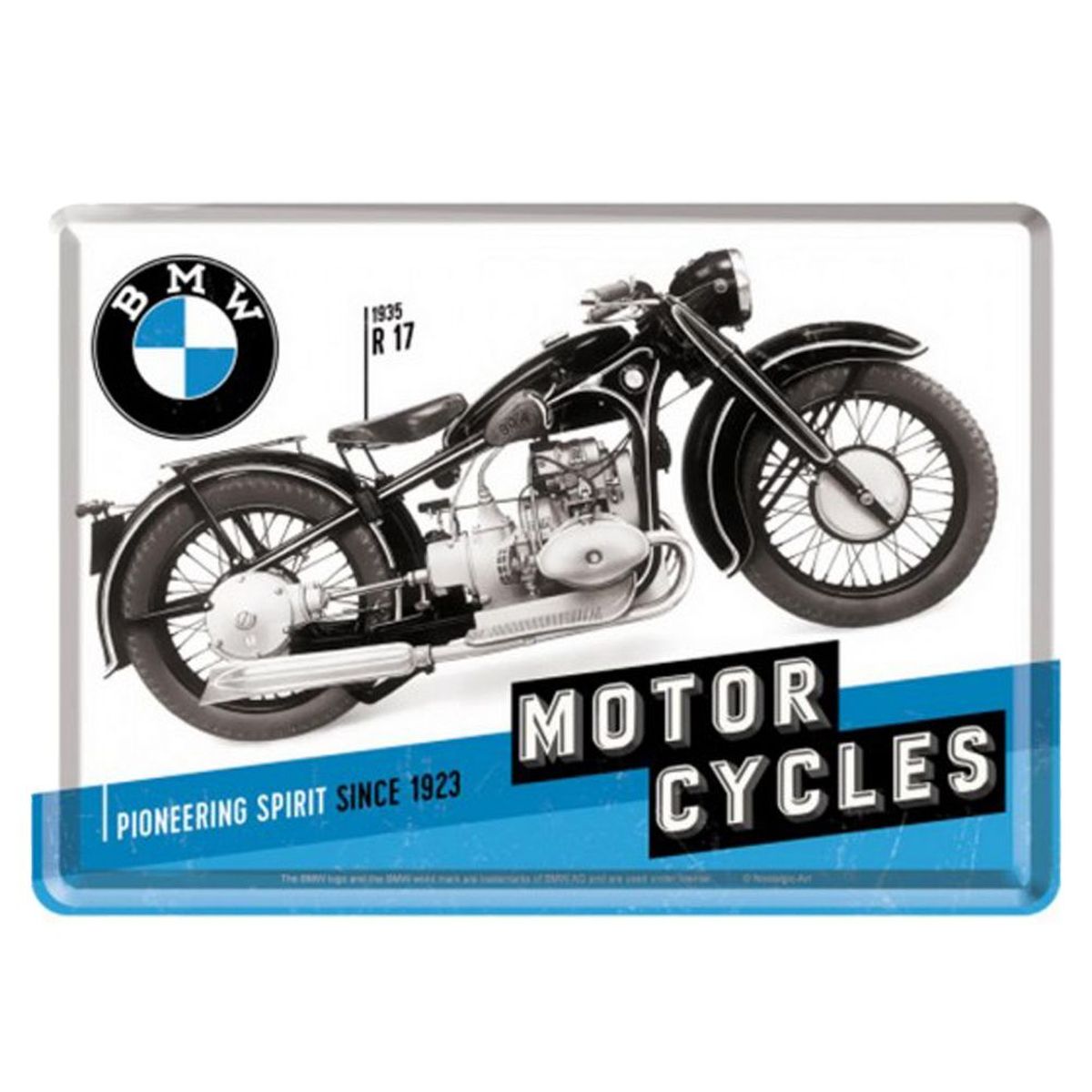 BMW Motor Cycles small metal plate
