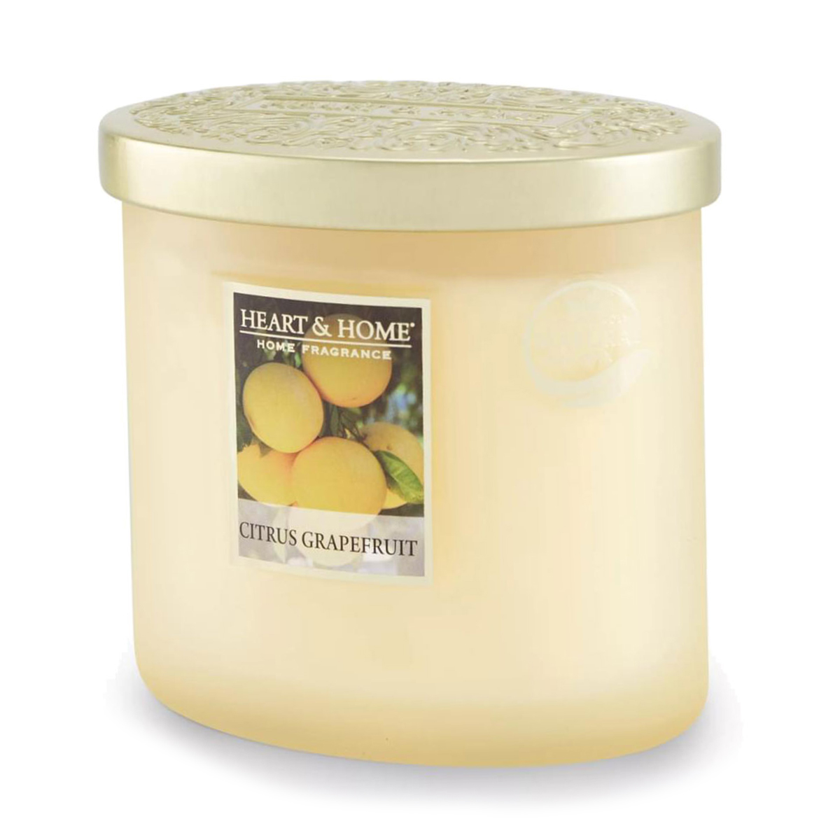 Heart and Home Ellipse Candle with 2 Wicks - Grapefruit