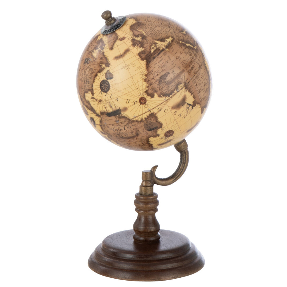 Brown Terrestrial Globe 25 cm