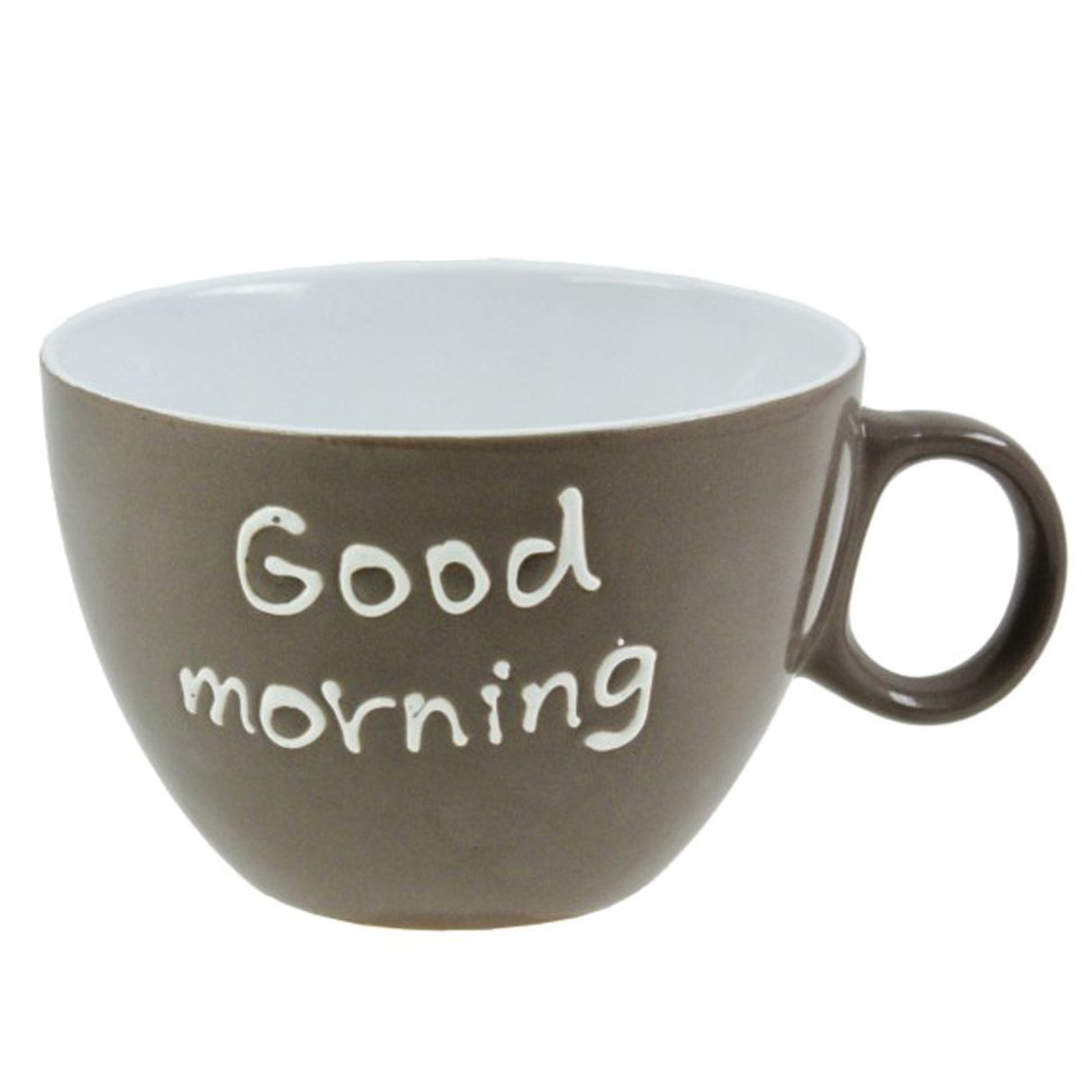Good Morning Ceramic breakfast bowl - Brown