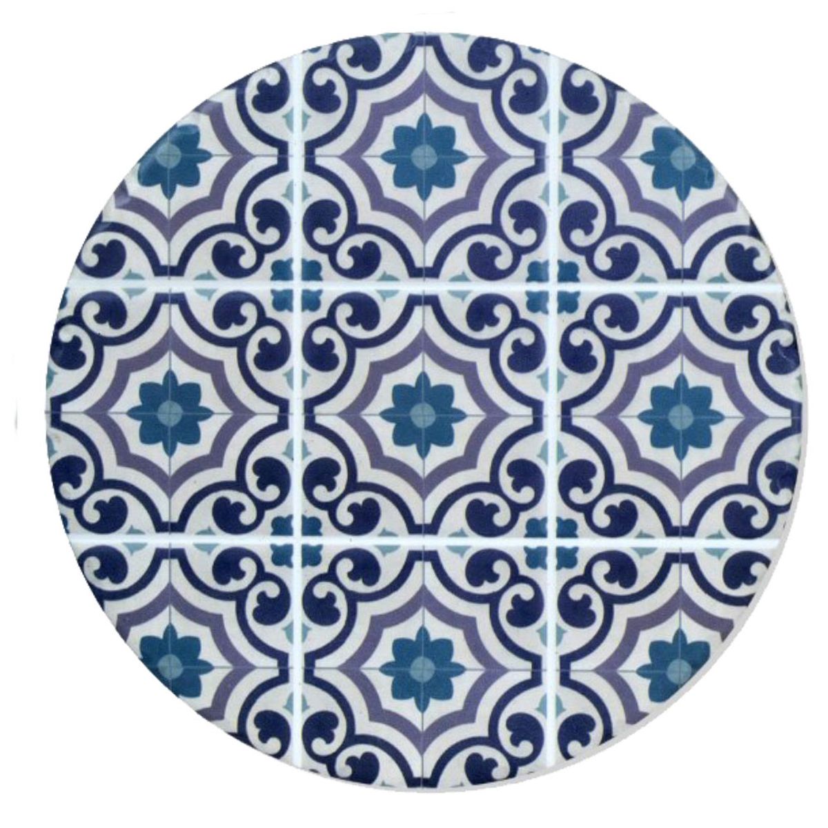 Ceramic and Cork trivet 18 cm Cement tiles
