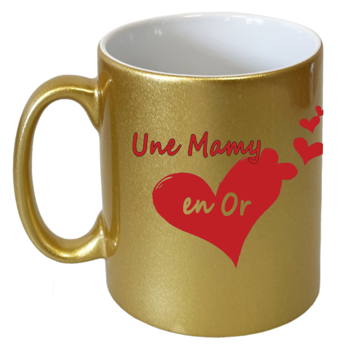 Golden ceramic mug Une Mamy en Or by Cbkreation