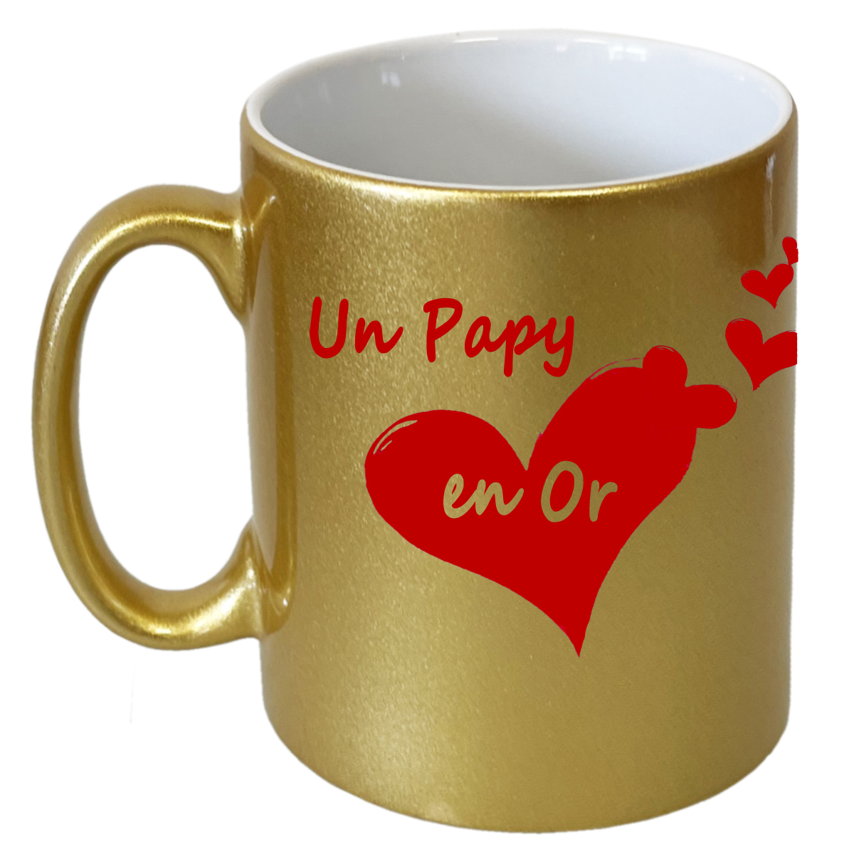 Golden ceramic mug Un Papy en Or by Cbkreation