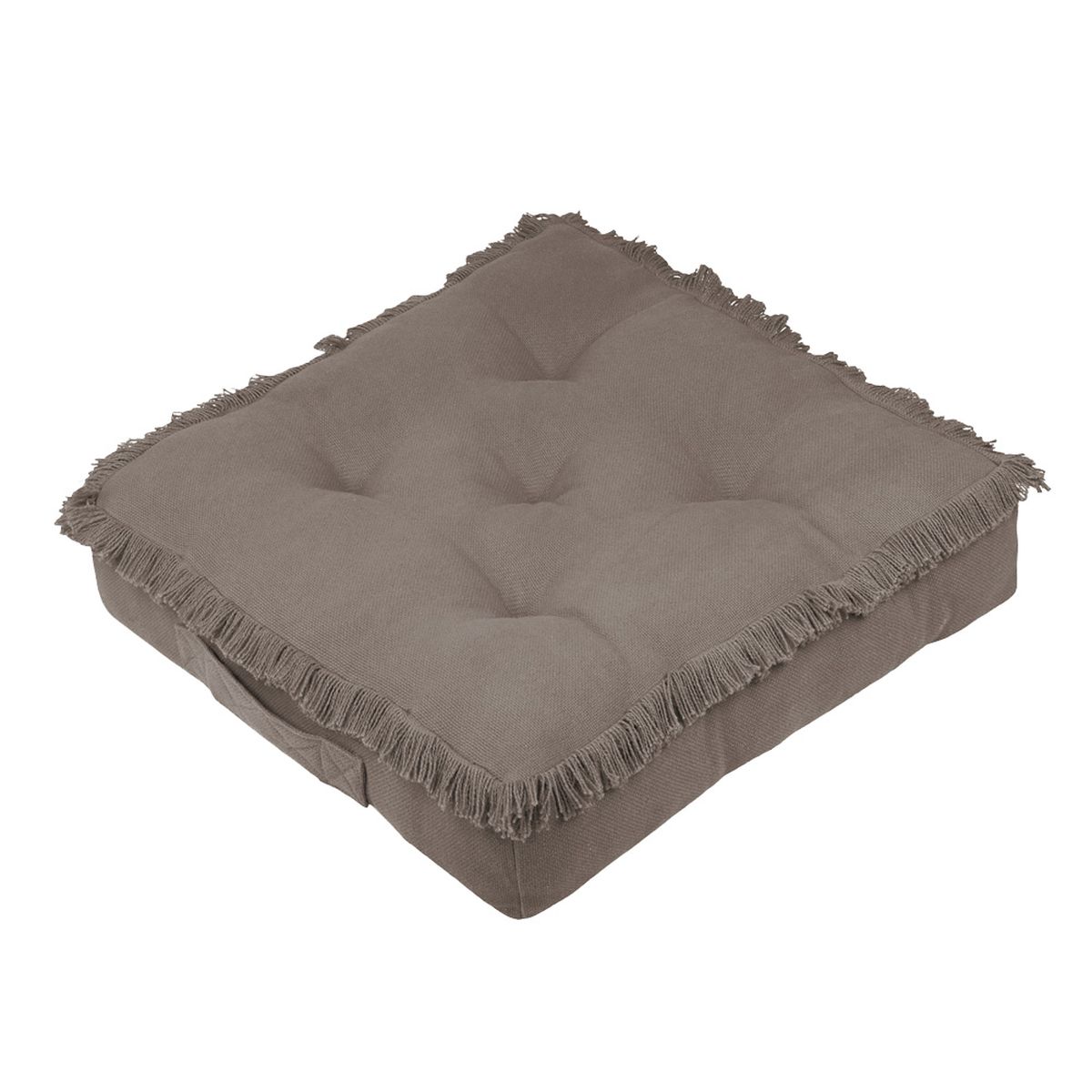 Cotton Floor Cushion Brown 45 cm