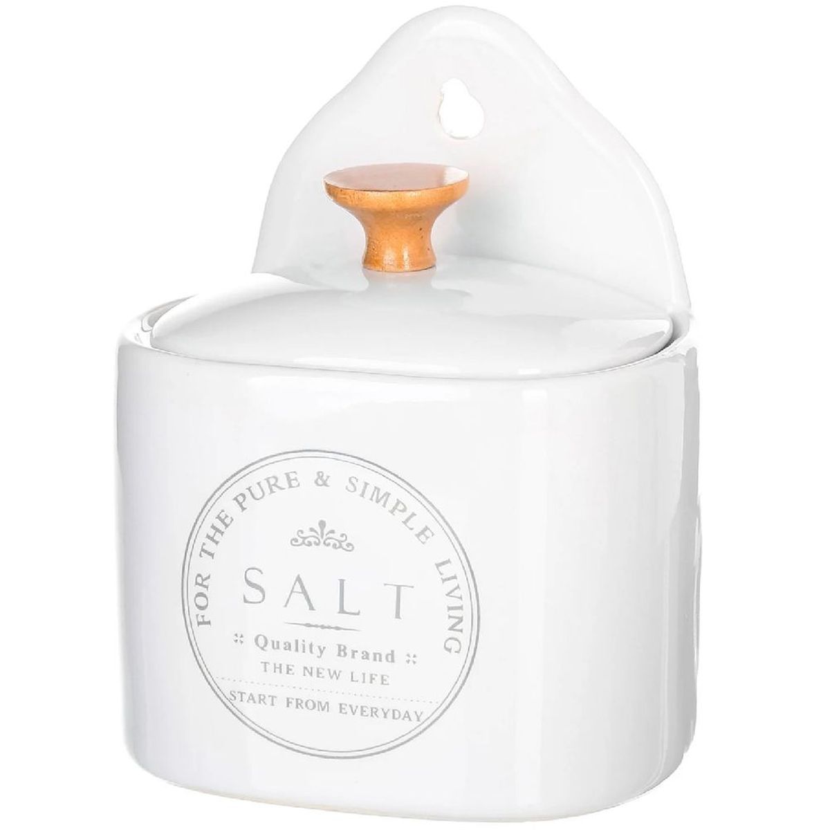 Ceramic salt box PURE SIMPLE LIVING