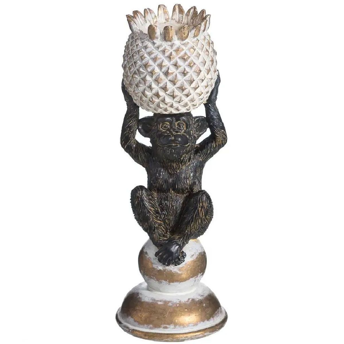 Pineapple Monkey Candle Holder in Resin