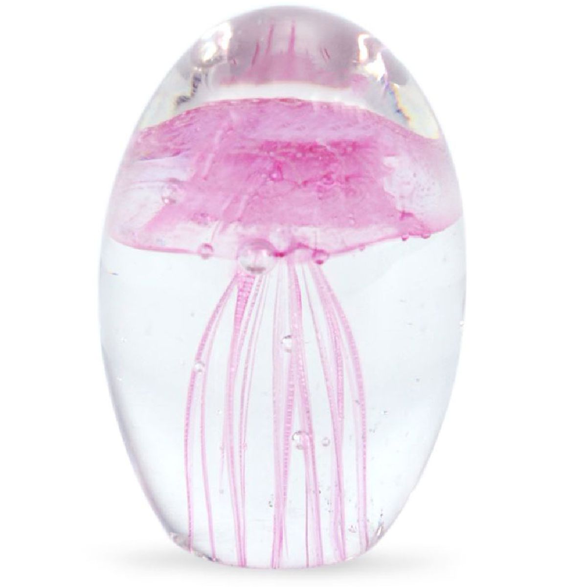 Glass jellyfish Paperweight 6.5 cm