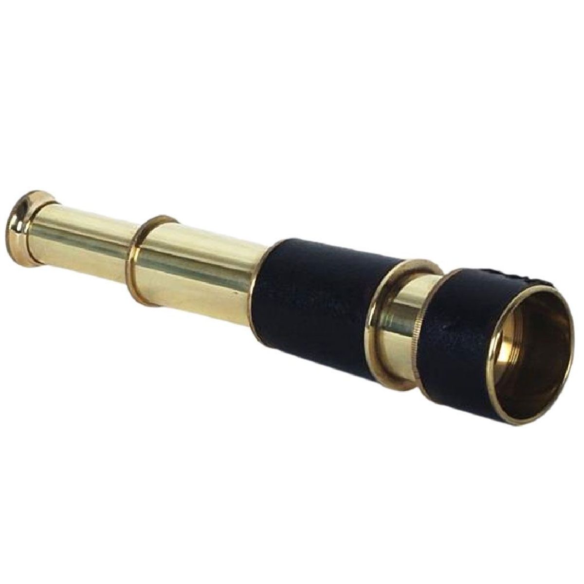 Spotting scope in brass and leather