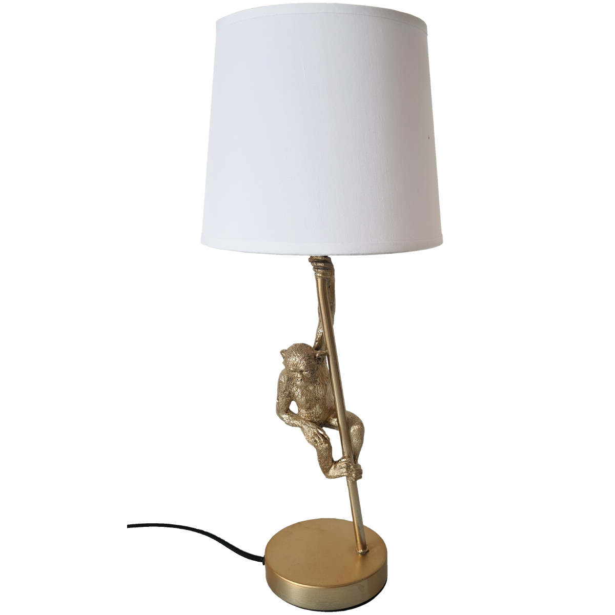 Gold monkey table lamp 49 cm