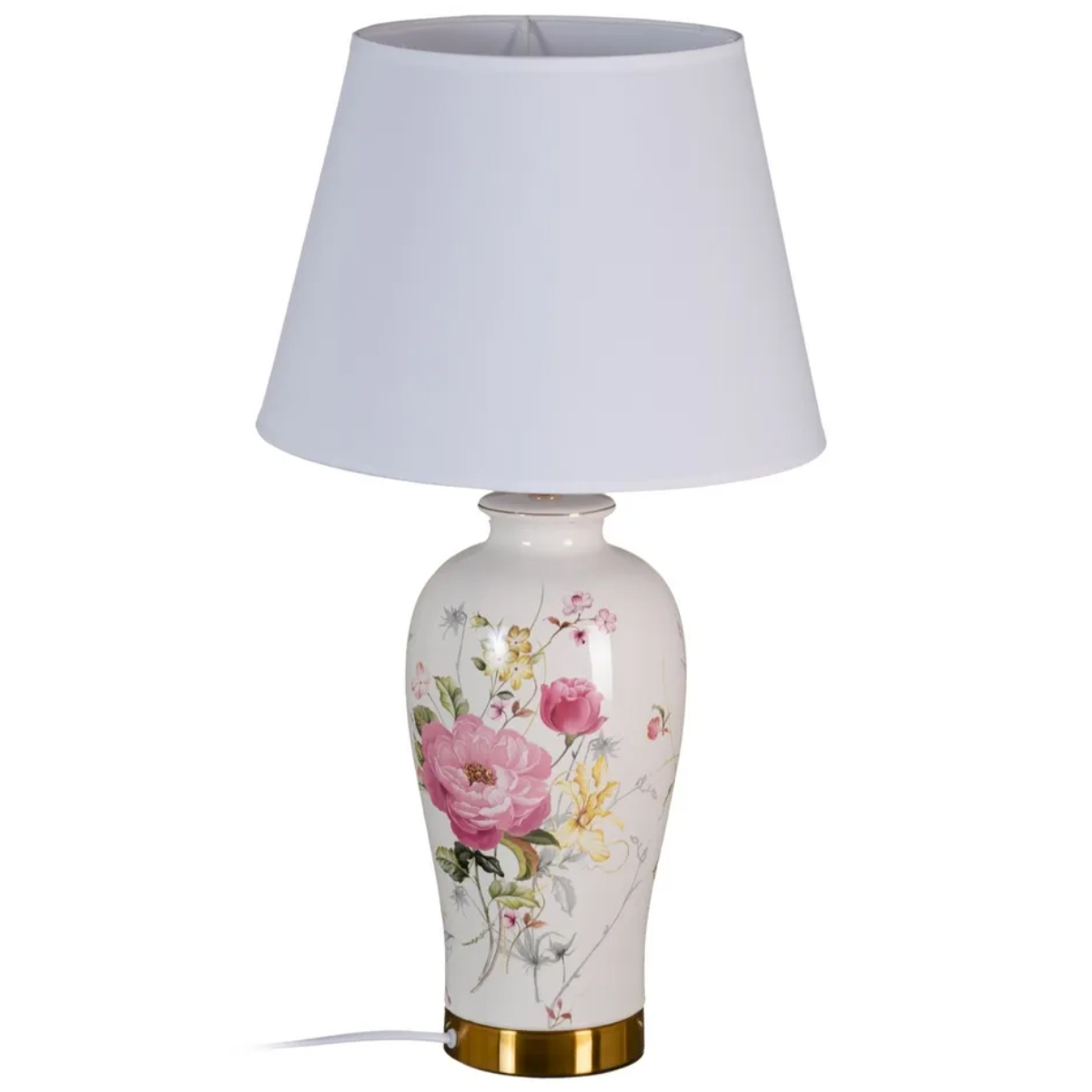 Floral ceramic lamp 54 cm