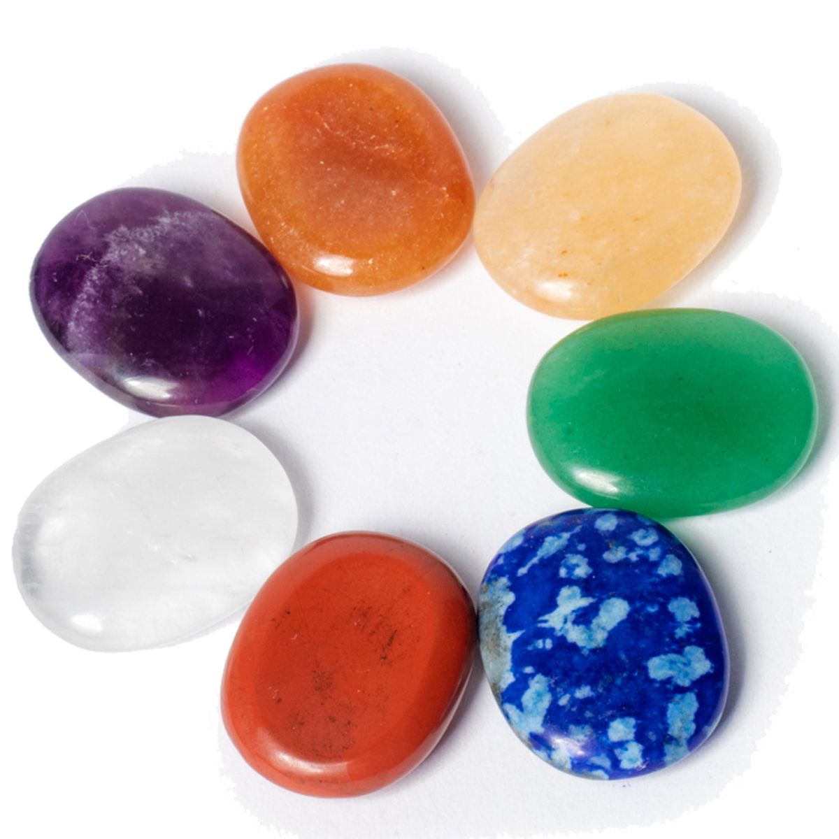 7 chakra mini worry stones