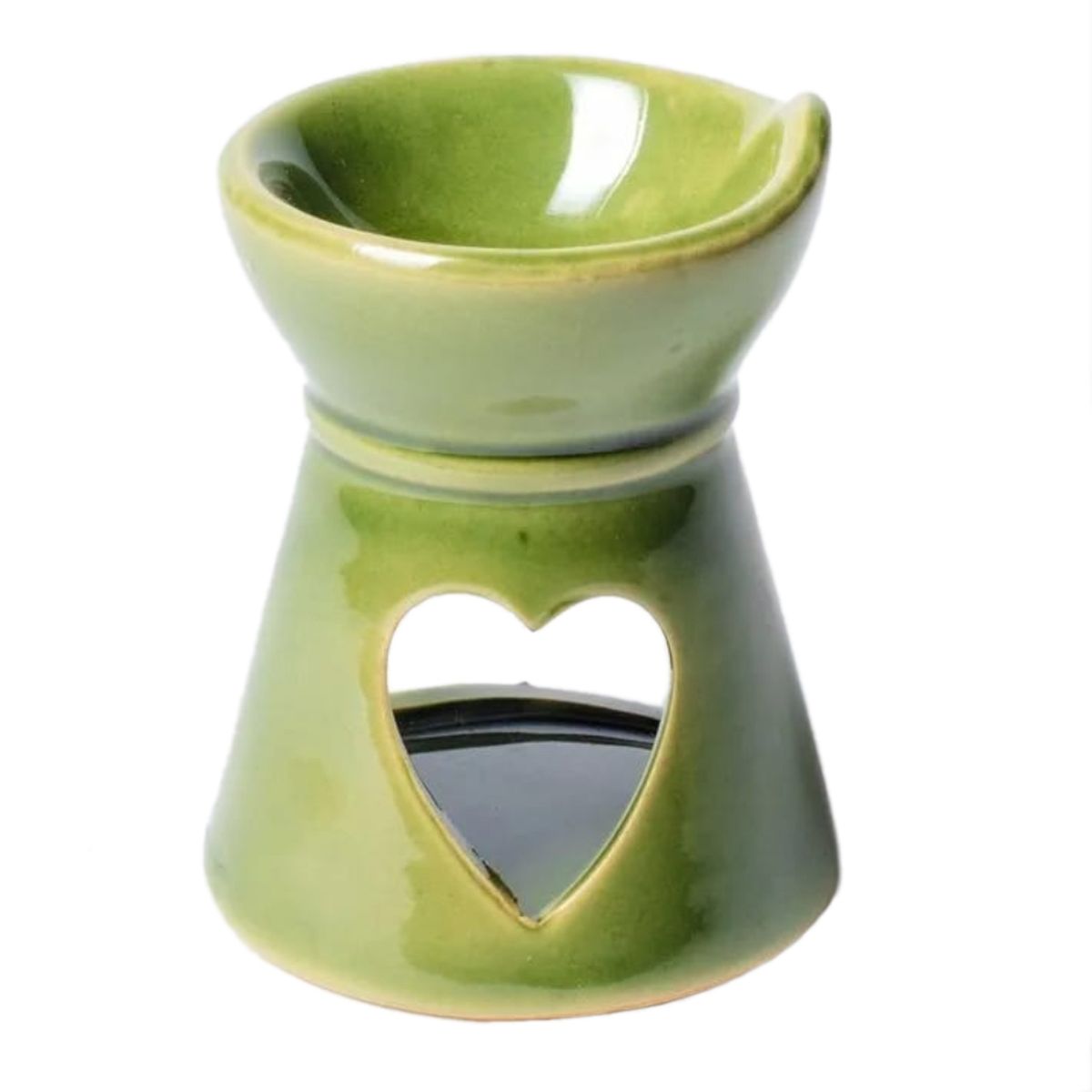 Aromatic wax burner heart Green