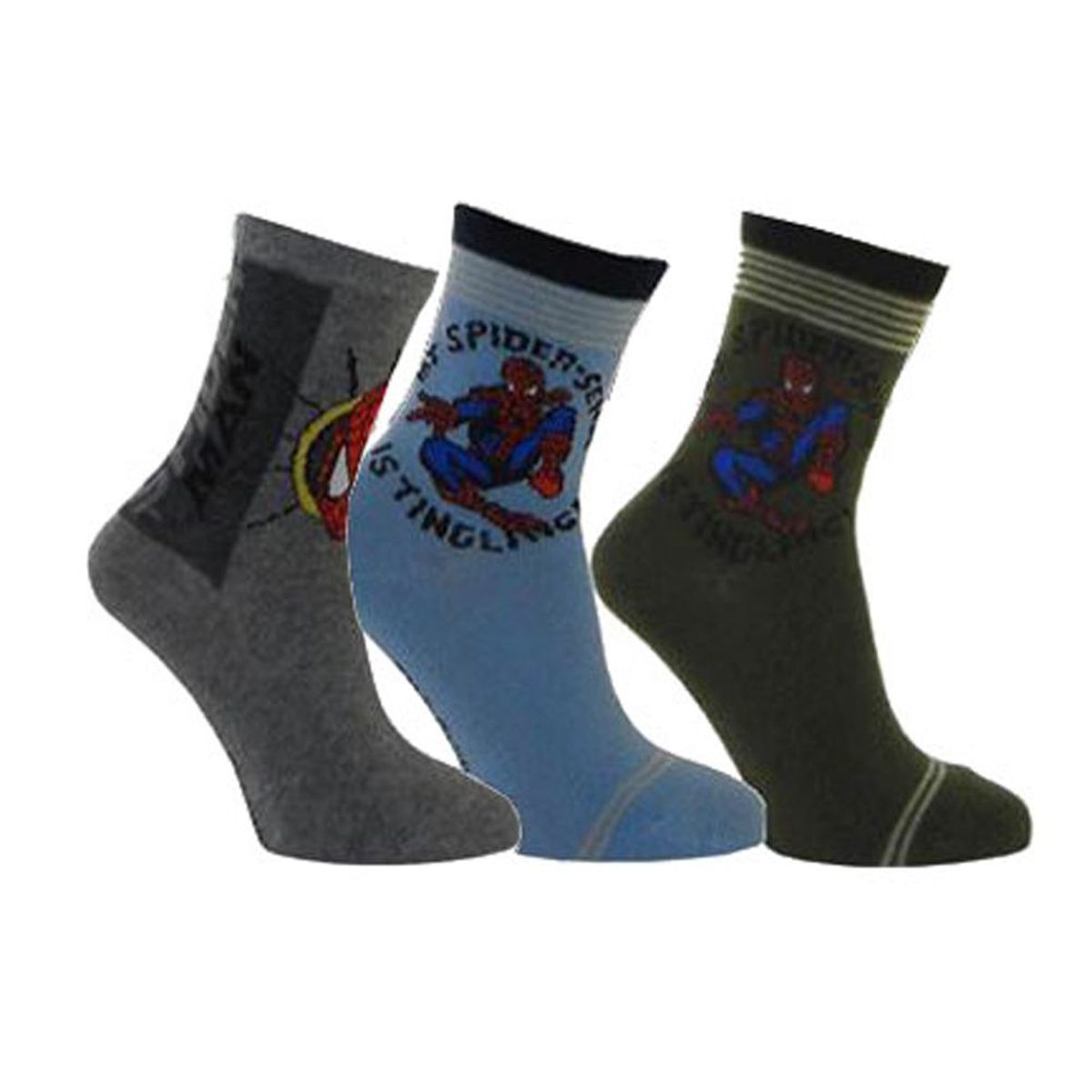 Spiderman 3 pairs of socks size 31-35