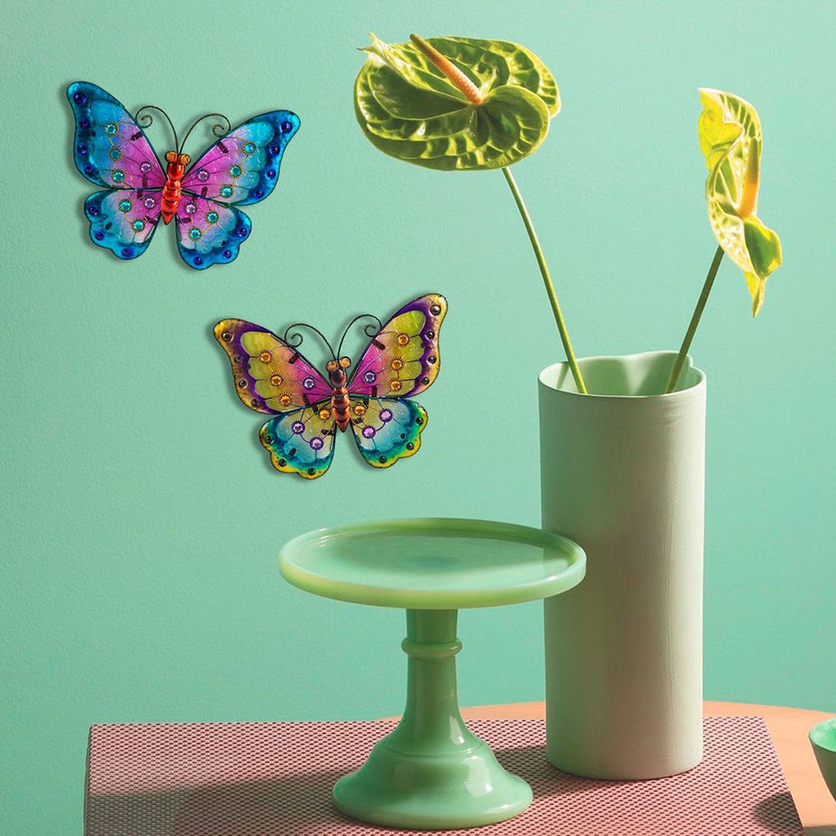 Butterfly wall decoration 21 x 25 cm - Multicolored model