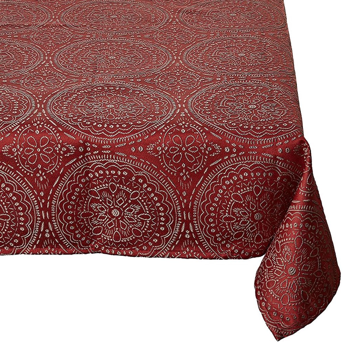Embroidered rectangular tablecloth Kolam 140 x 140 cm
