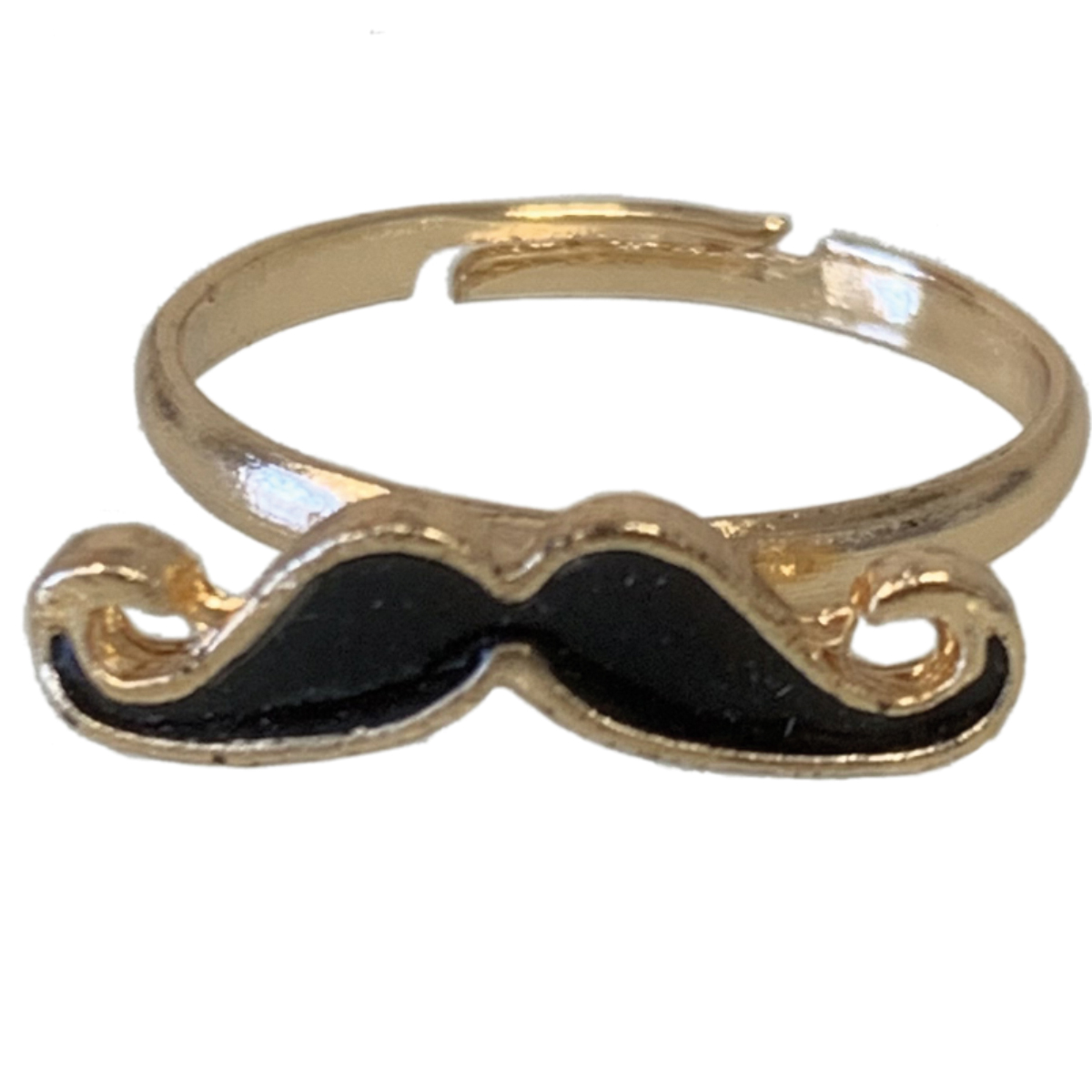 Little Black Moustache Ring
