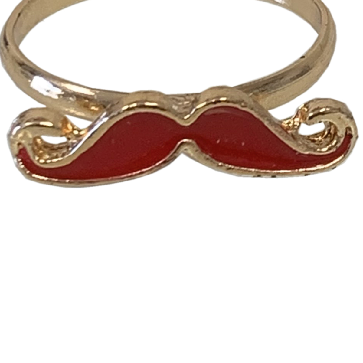 Little Red Moustache Ring