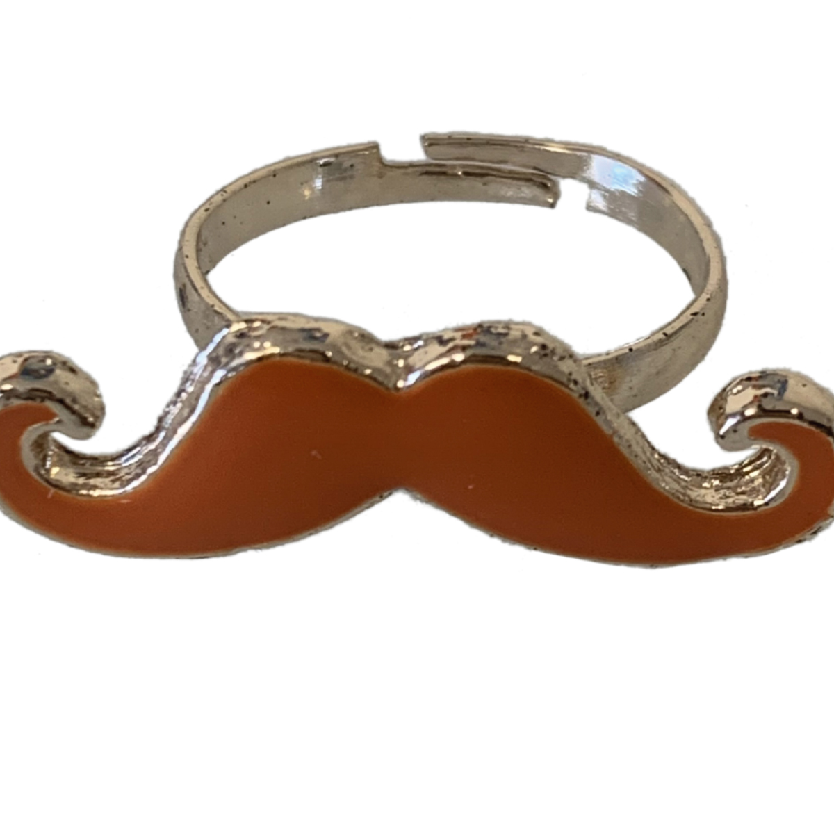 Orange Moustache Ring