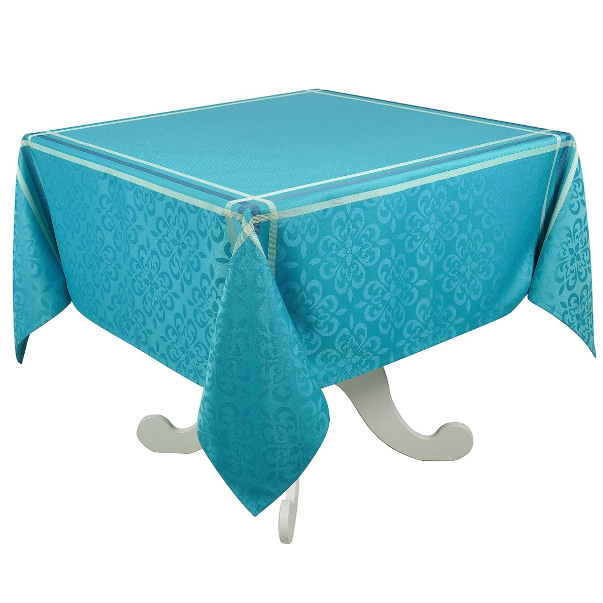 Bilbao coated tablecloth - blue