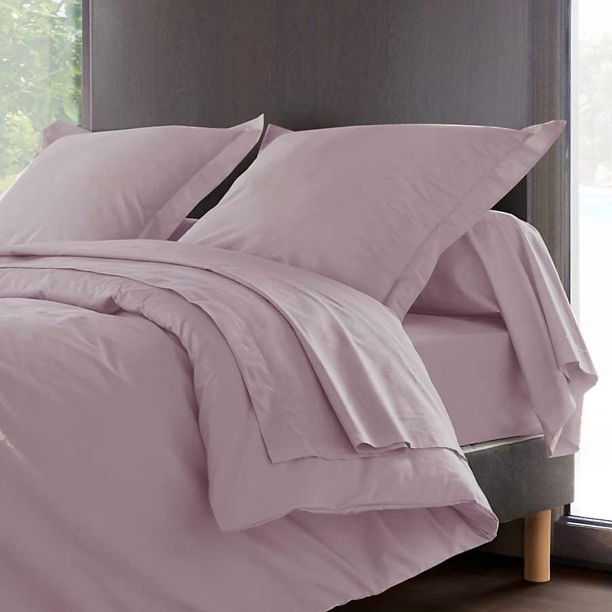 Fitted sheet in cotton percale 80 threads 140 x 190 x 35 cm