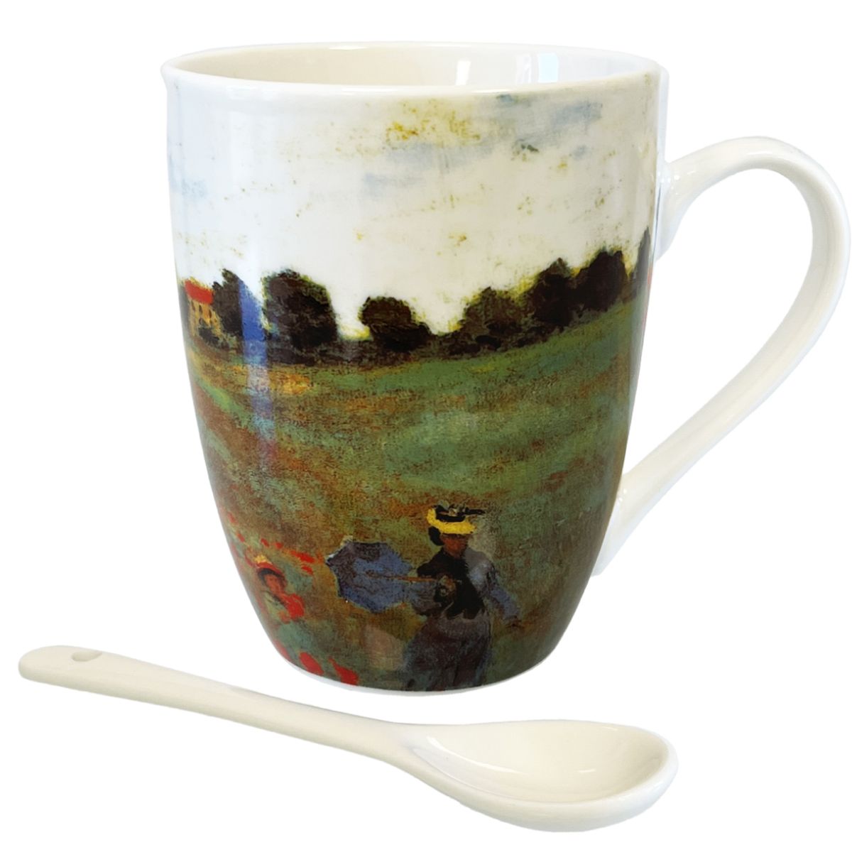 Mug with spoon Monet - Poppies