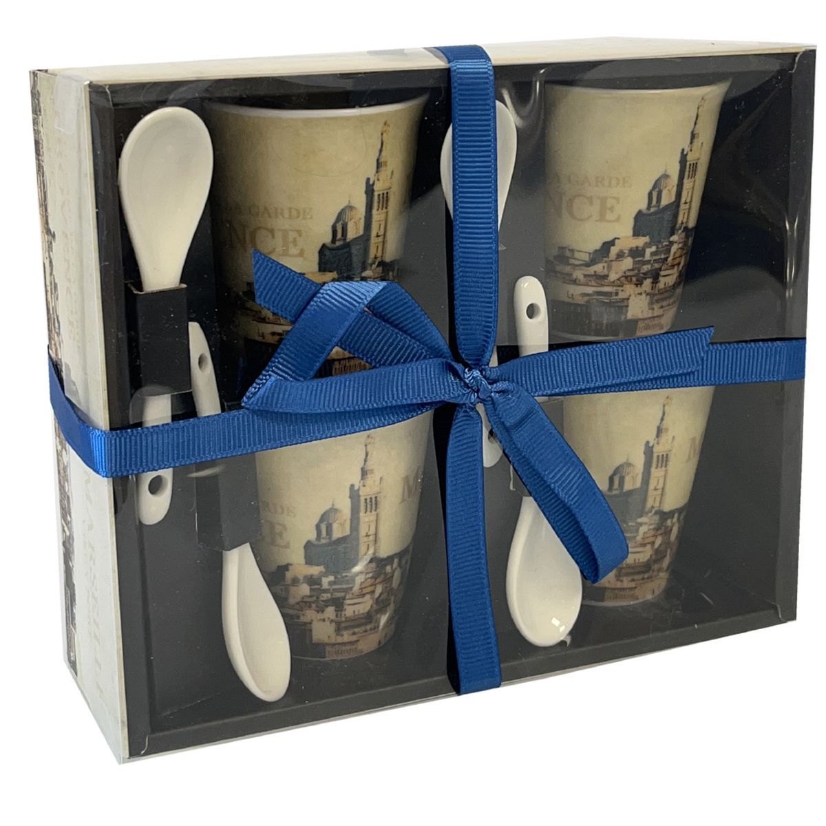 Set of 4 Ceramic Espresso Cups - Marseille