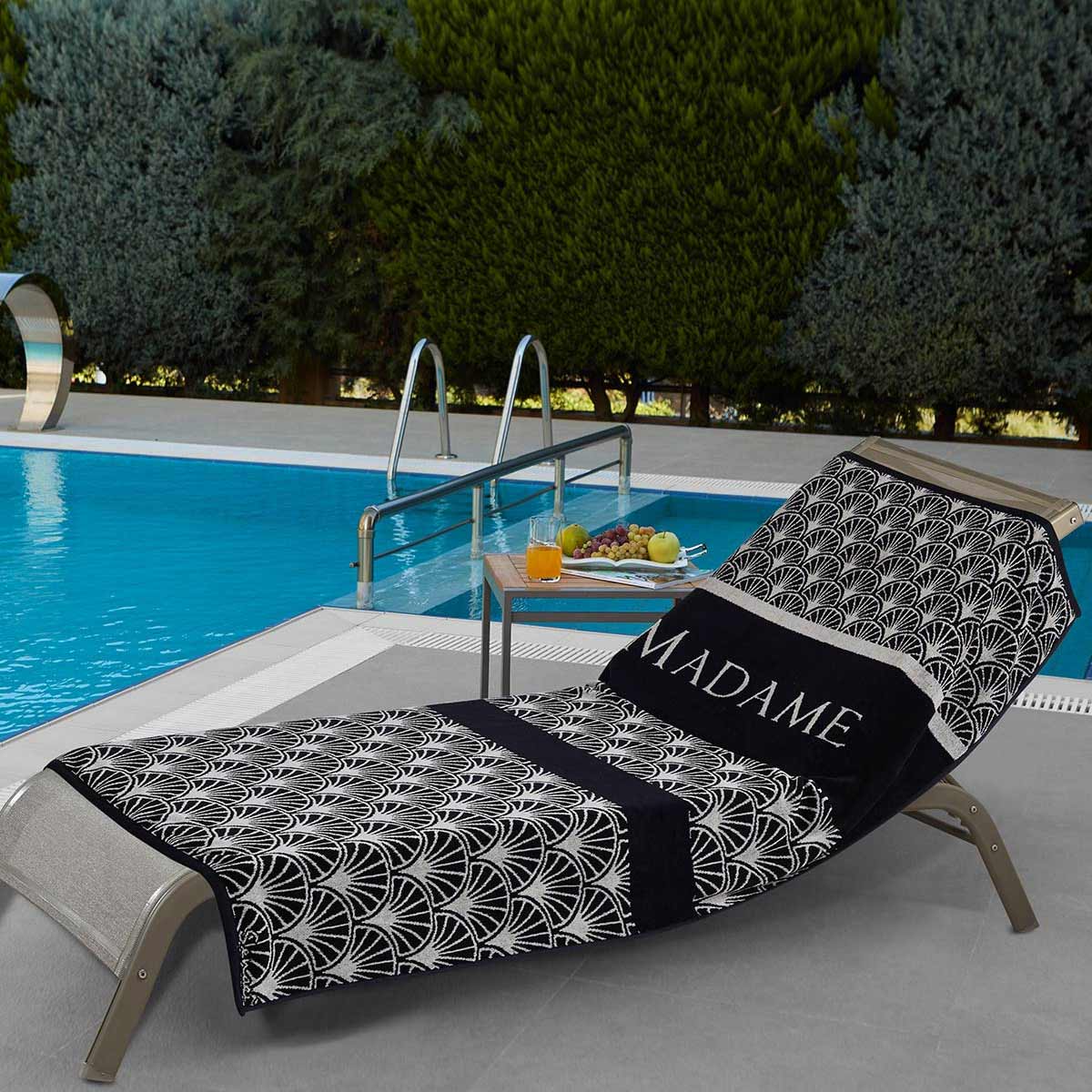 Velvet beach towel 100x180 cm - Madame