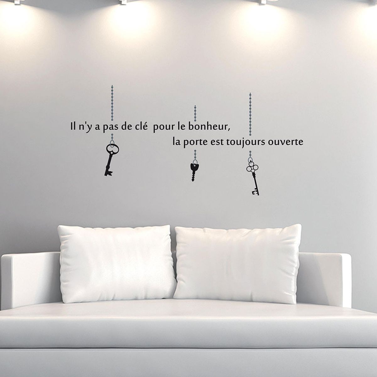 Quote Wall stickers 35 x 73.5 cm - Key for Happiness