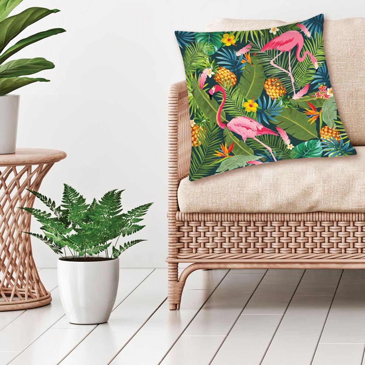 Cushion Cover 40 x 40 cm - Flamingos