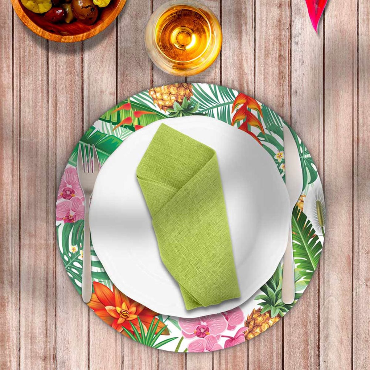 Leaves round placemat
