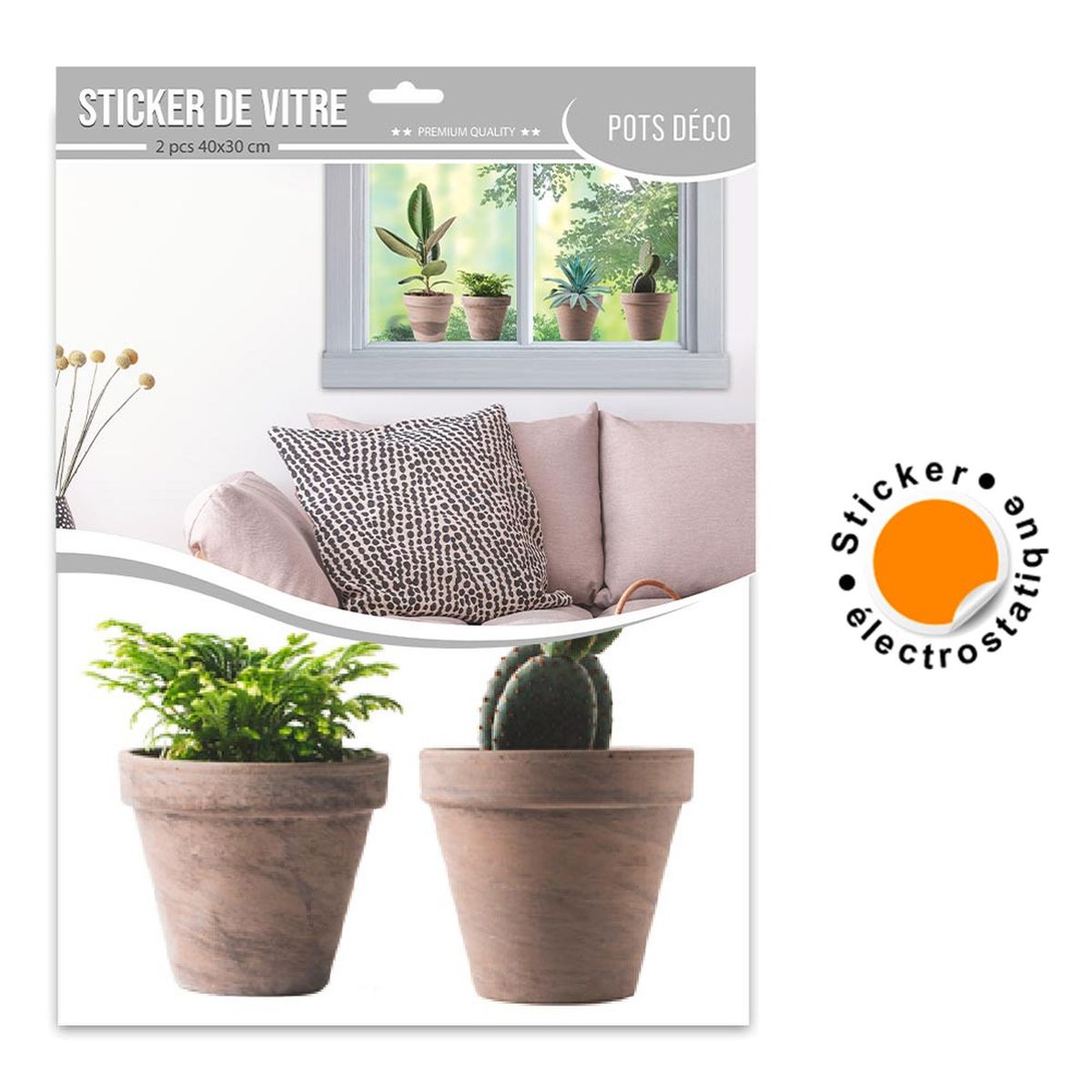 Window Sticker - Plant Pots