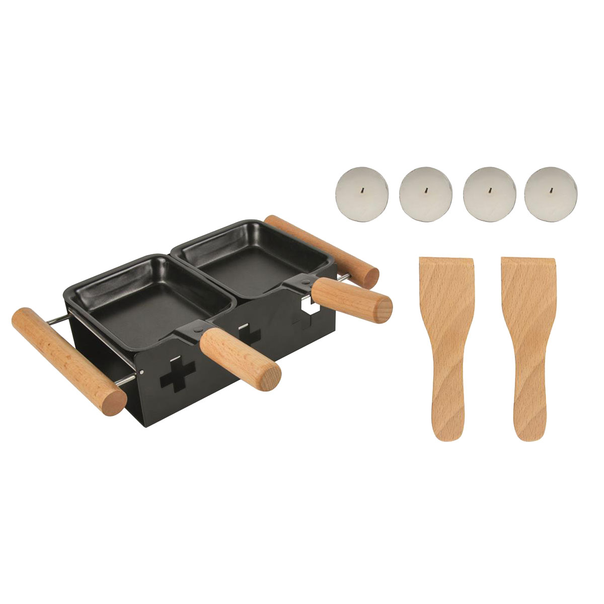 Candle raclette set for 2