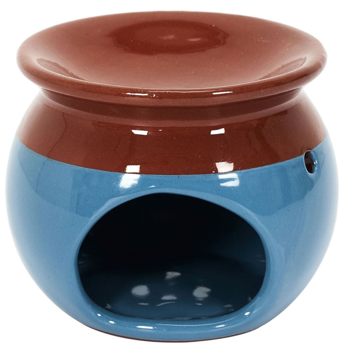Blue and Brown Two-Tone Fragrance Burner