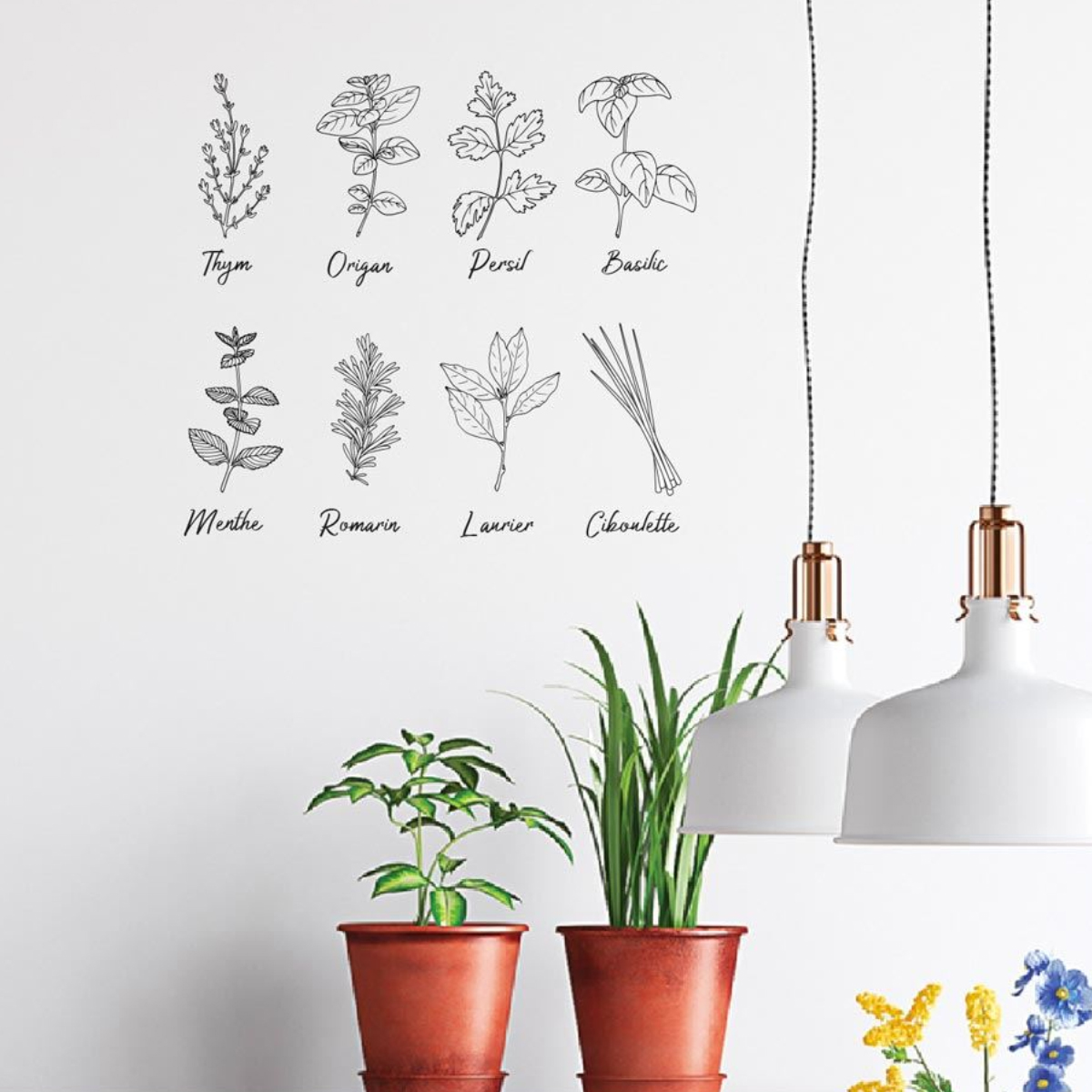 Herbs wall stickers
